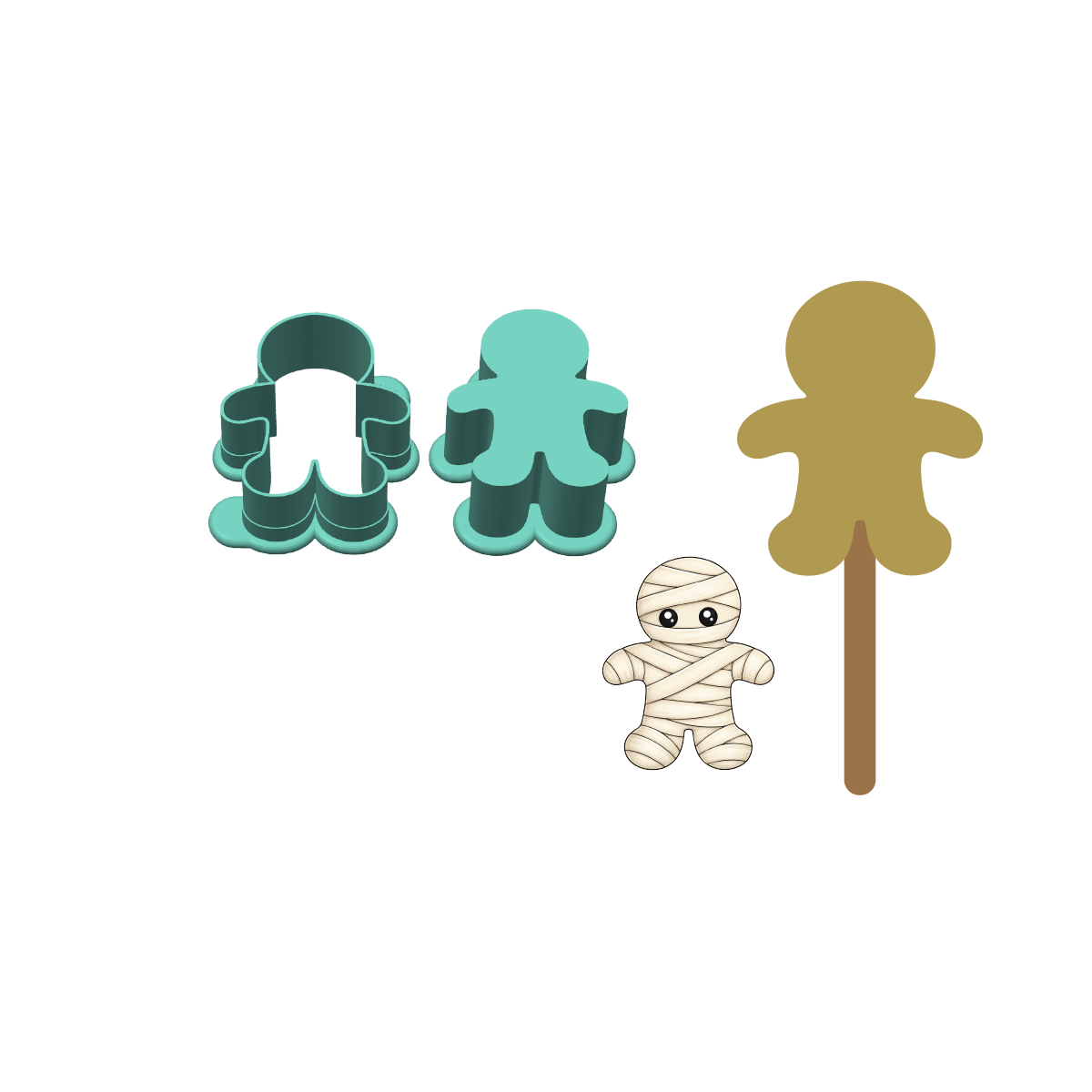 Mummy Cakesicle Mold | Deluxe Cutter, Popper and Tray Options