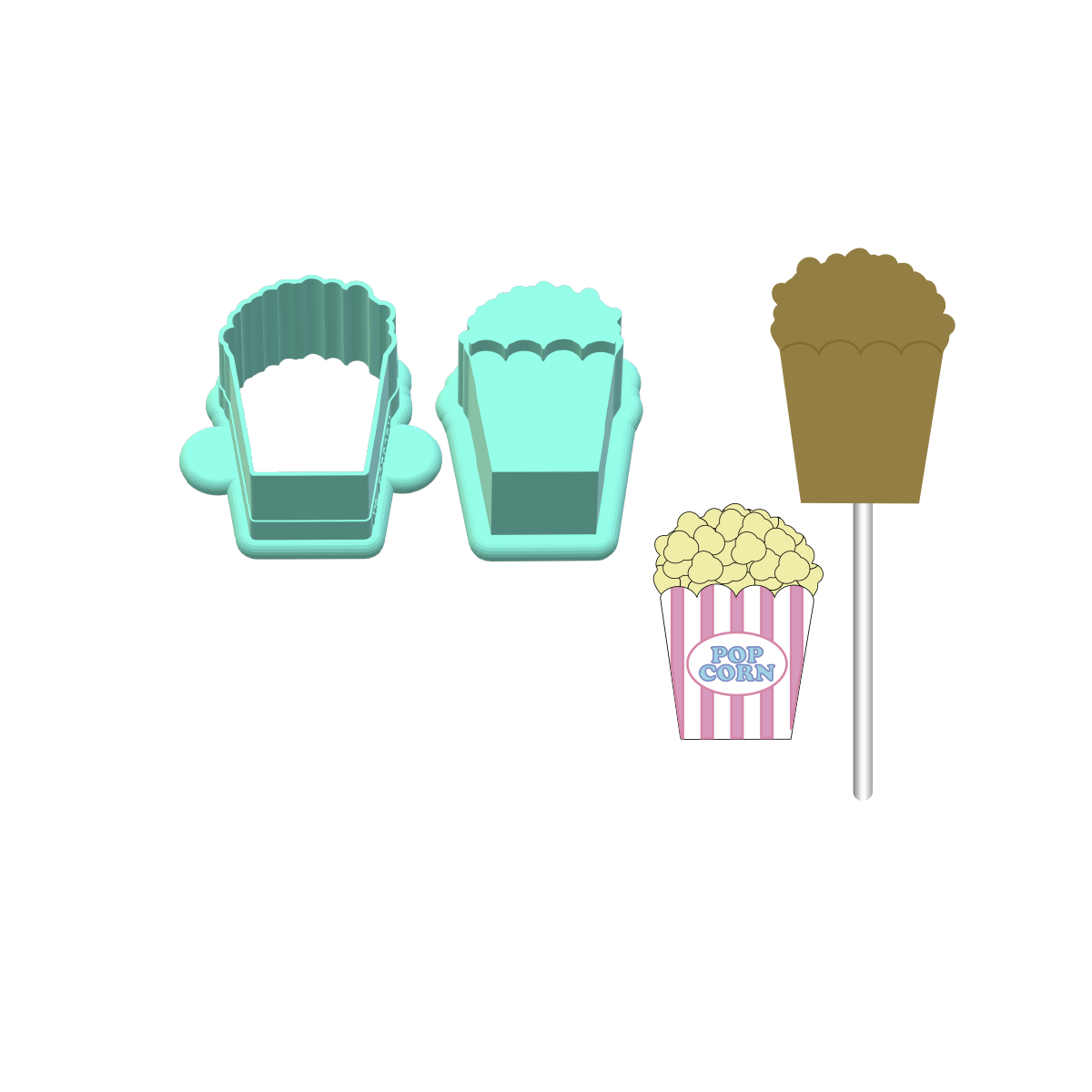 Popcorn Cake Pop Mold |Deluxe Cutter, Popper, and Tray Option