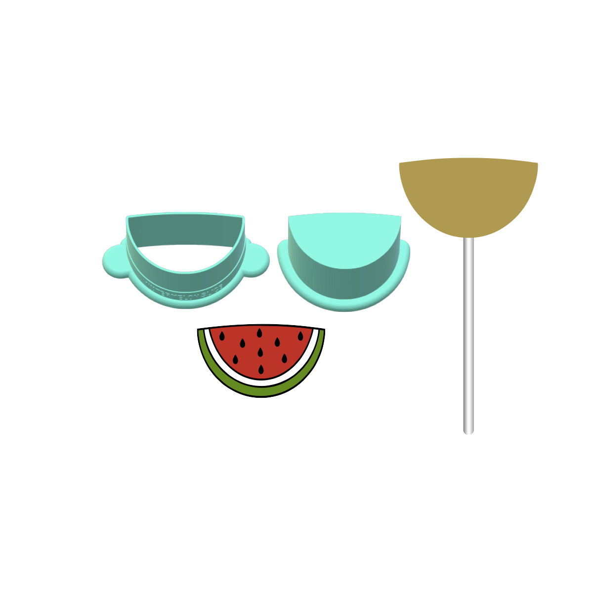 Watermelon Slice Cake Pop Mold | Deluxe Cutter, Popper, and Tray Option