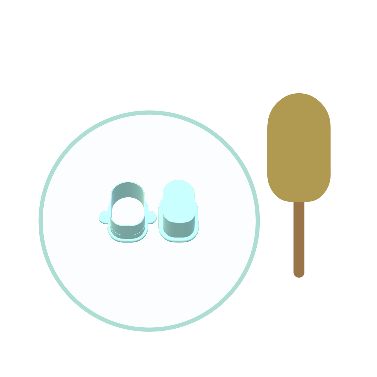 Cakesicle Mold | Large 3in x 1.75in Deluxe Cutter, Popper and Tray