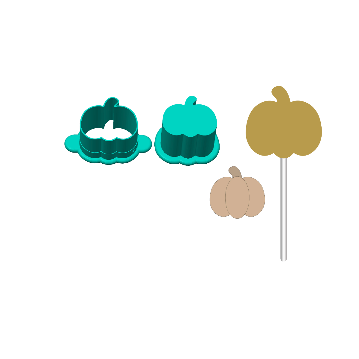 Fall Pumpkin Cake Pop Mold | Deluxe Cutter, Popper, and Tray Options