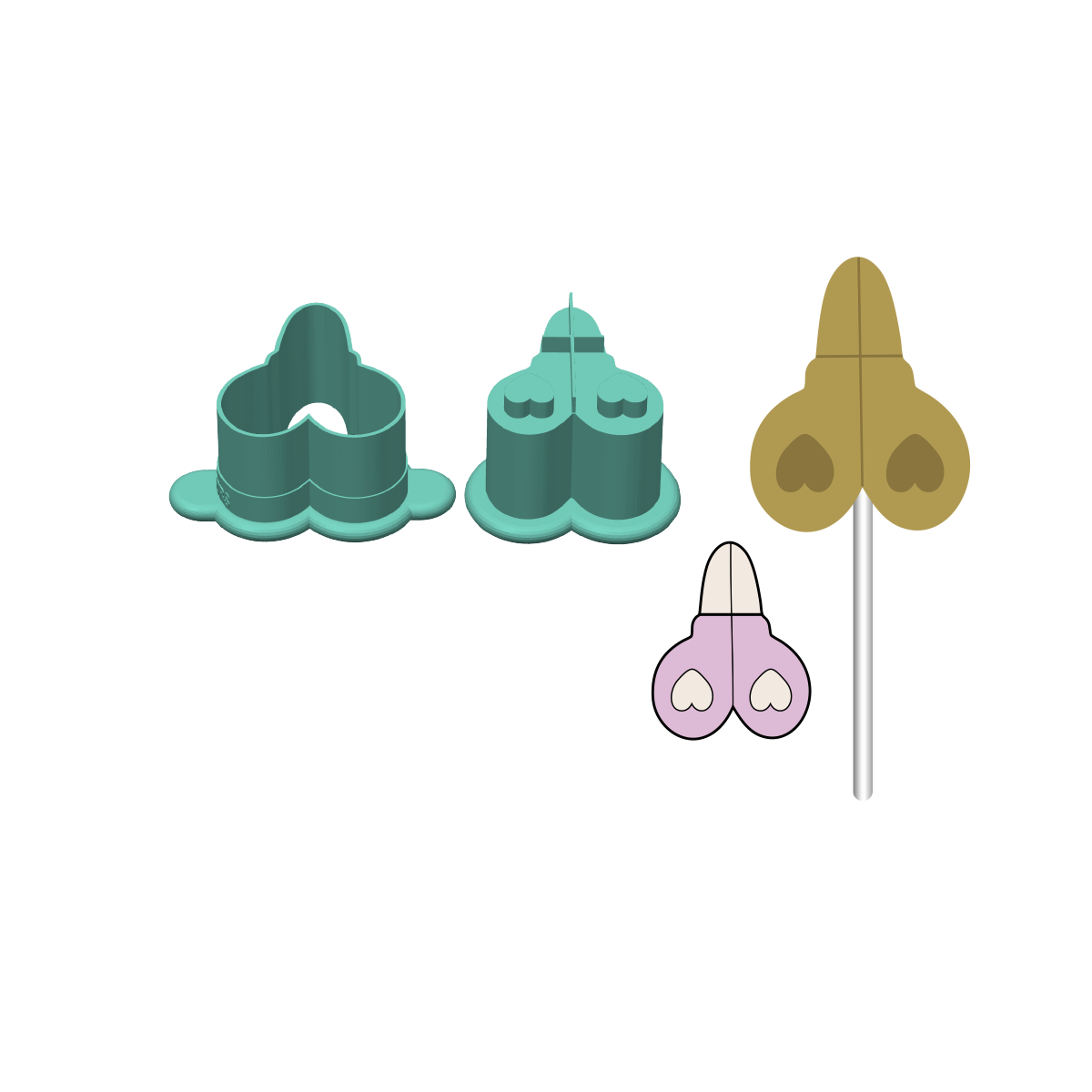 Scissors Cake Pop Mold |Deluxe Cutter, Popper, and Tray Option