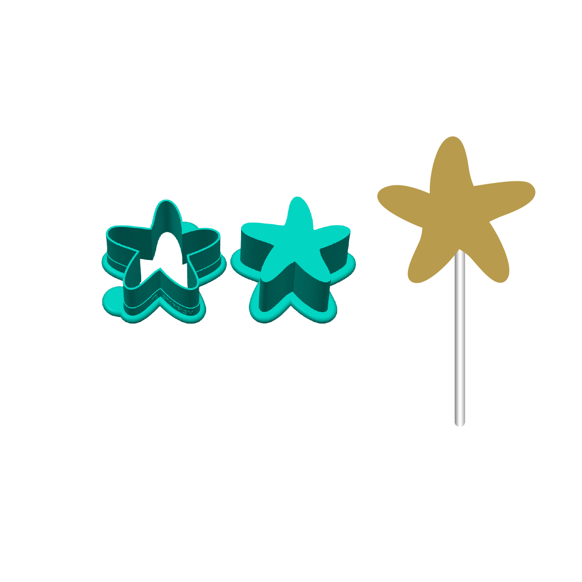Starfish Cake Pop Mold |Deluxe Cutter, Popper, and Tray Option
