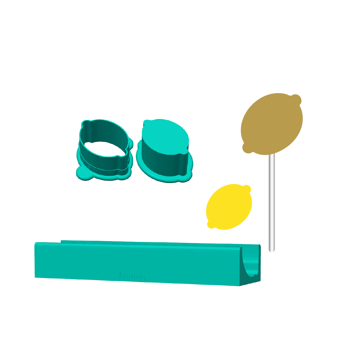 Lemon Cake Pop Mold |Deluxe Cutter, Popper, and Tray Options