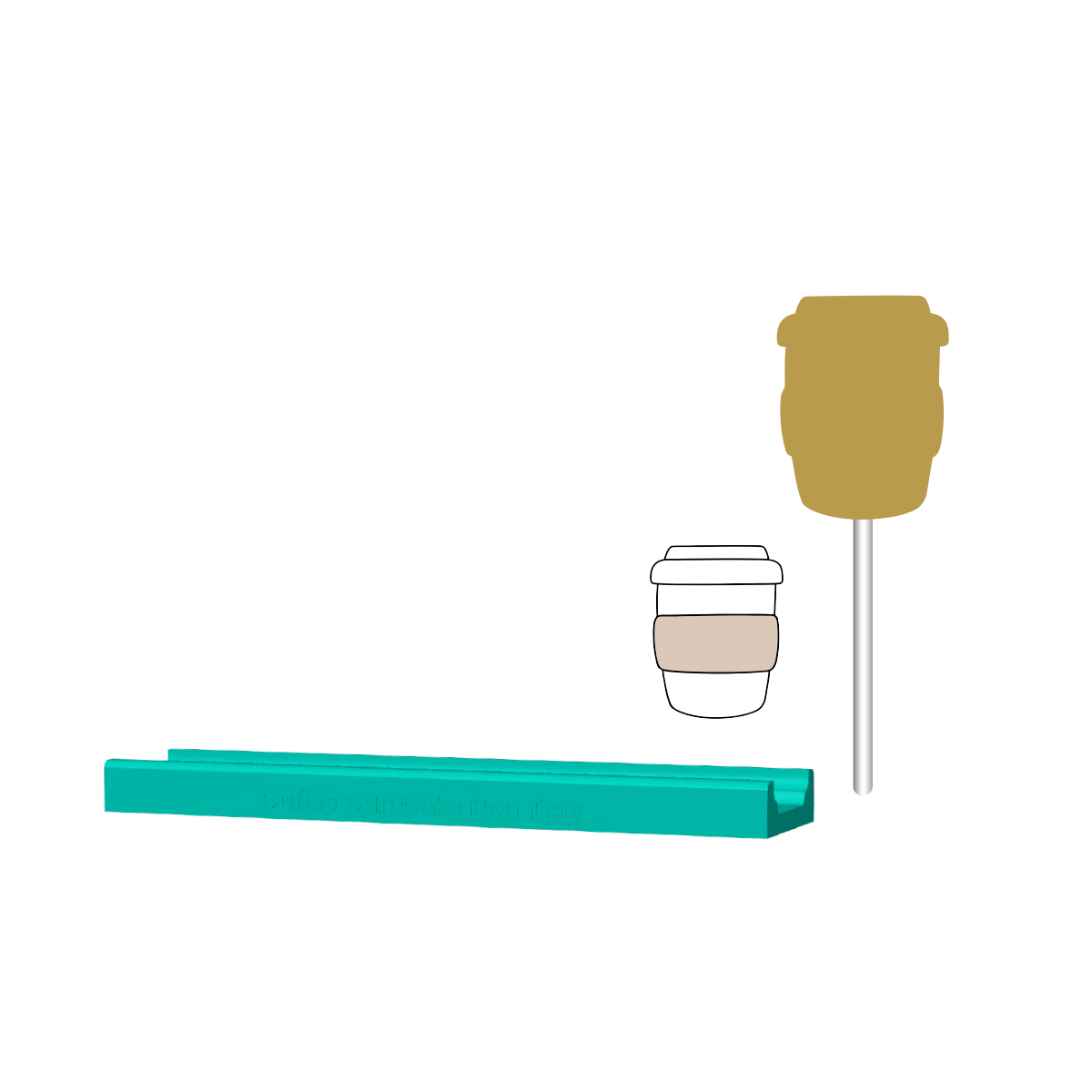 Coffee Cup Cake Pop Mold | Deluxe Cutter, Popper, and Tray Options