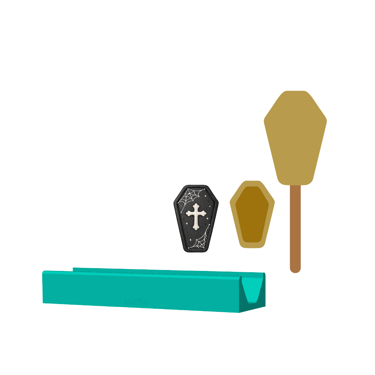 Stuffed Coffin Cakesicle Mold | Deluxe Cutter, Popper and Tray Options