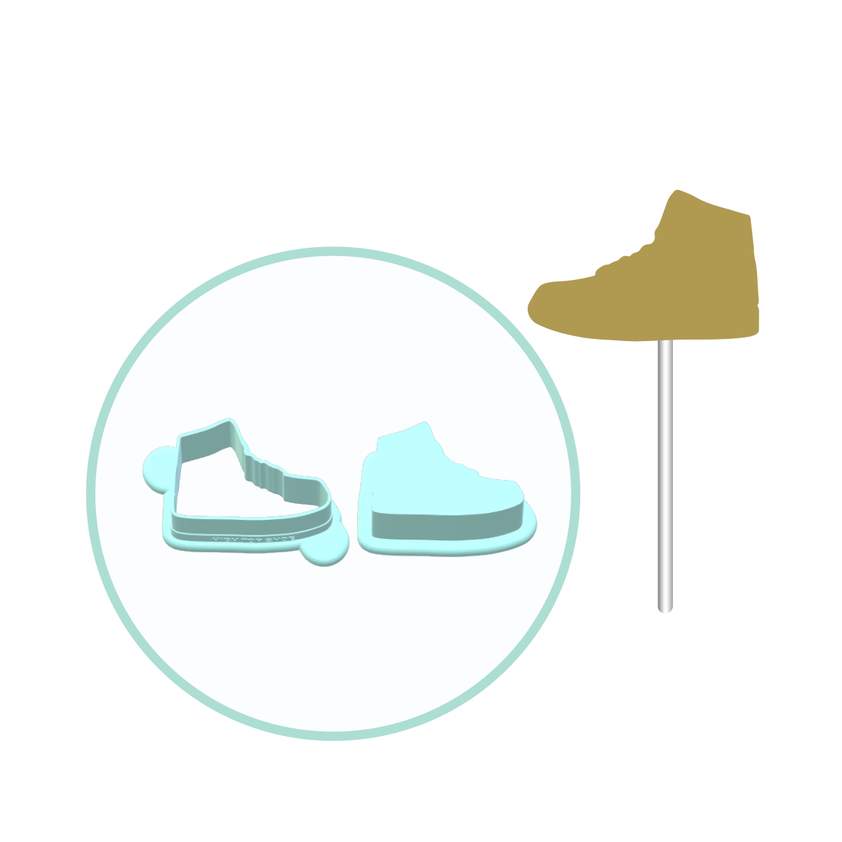 High Top Shoe Cake Pop Mold | Deluxe Cutter, Popper, and Tray Option