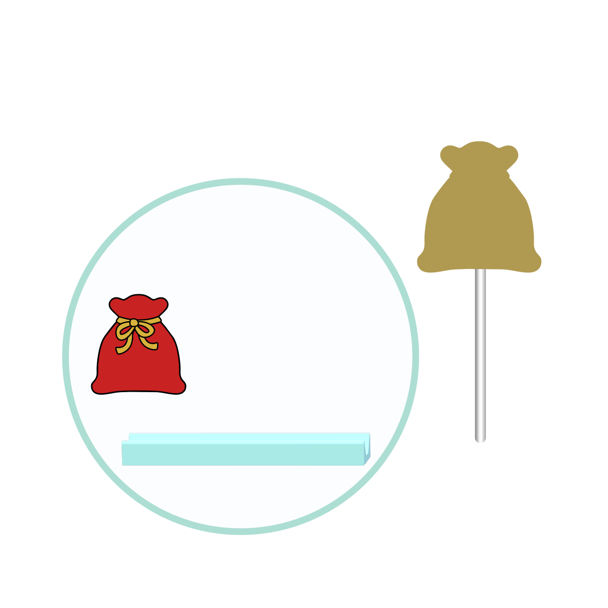 Santa Bag Cake Pop Mold | Deluxe Cutter, Popper, and Tray Option