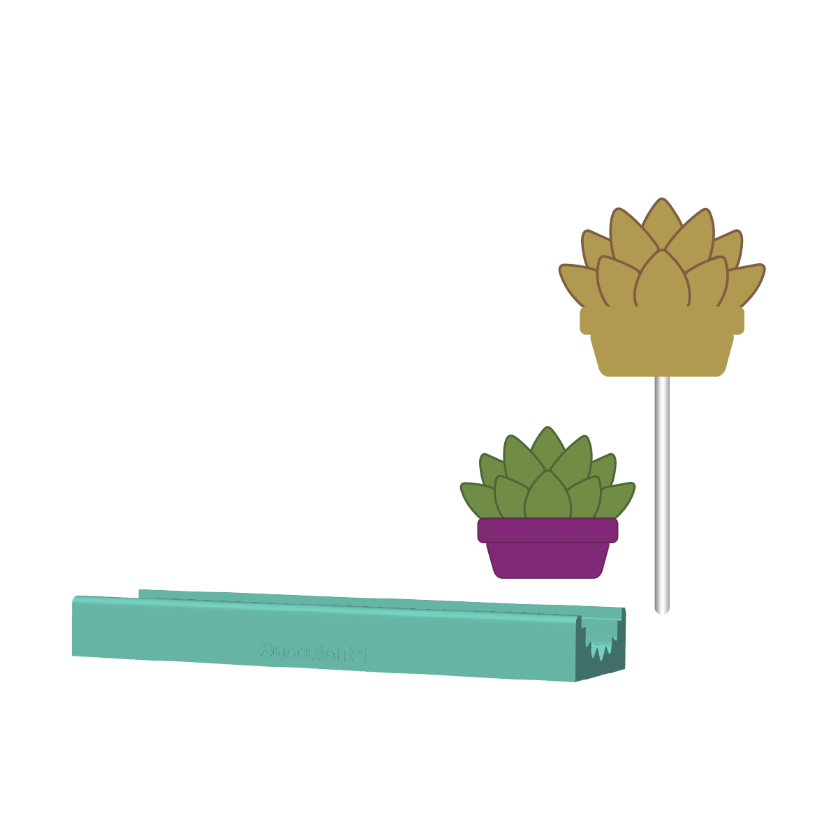 Succulent 1 Cake Pop Mold |Deluxe Cutter, Popper, and Tray Option