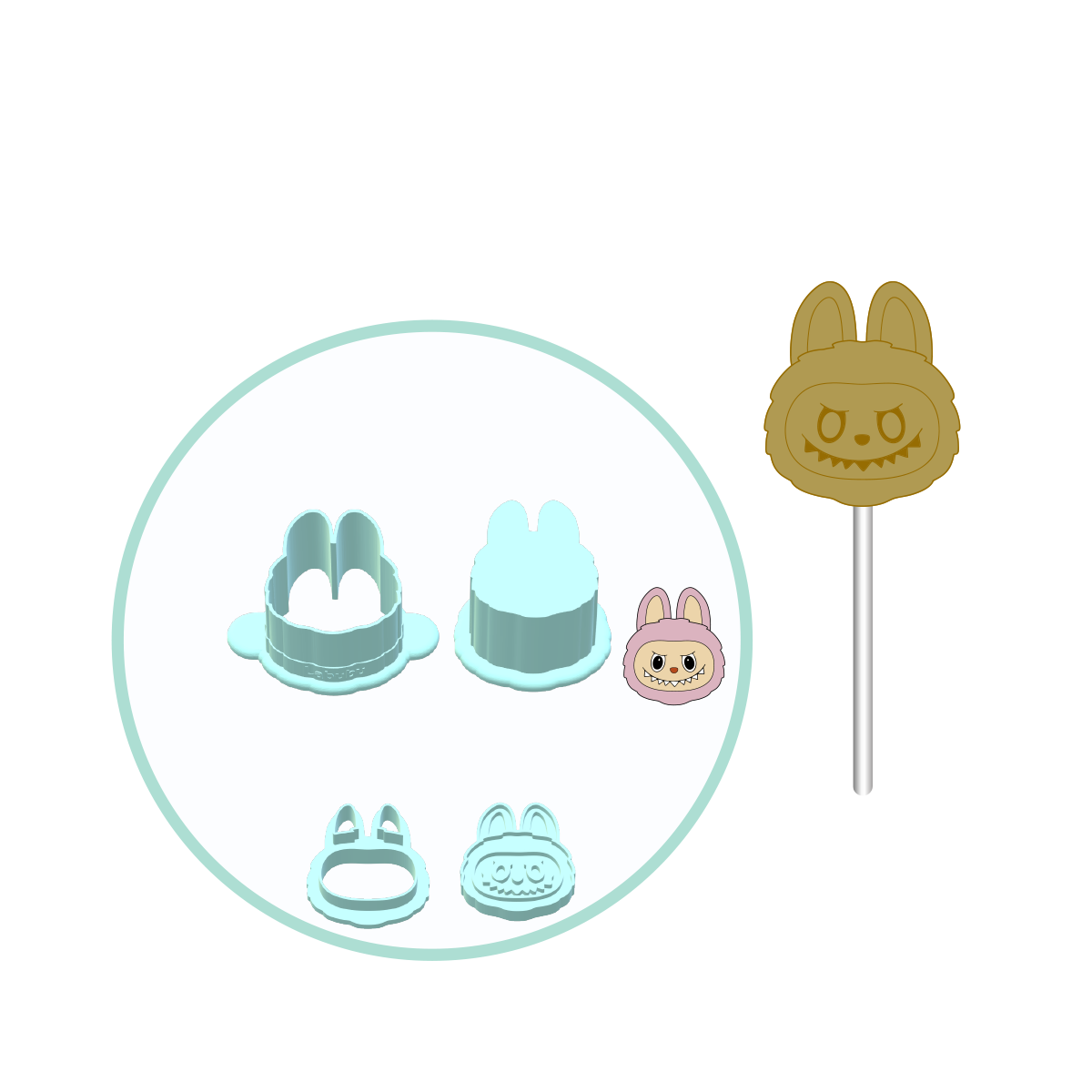 Fluffy Monster Cake Pop Mold | Deluxe Cutter, Popper, and Tray Option