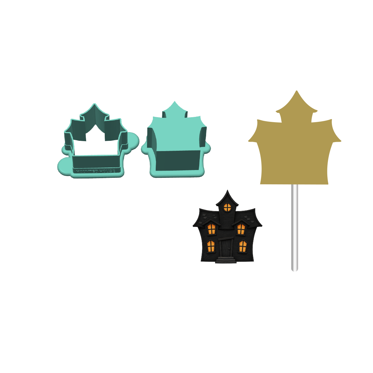 Haunted House Pop Mold | Deluxe Cutter, Popper, and Tray Options