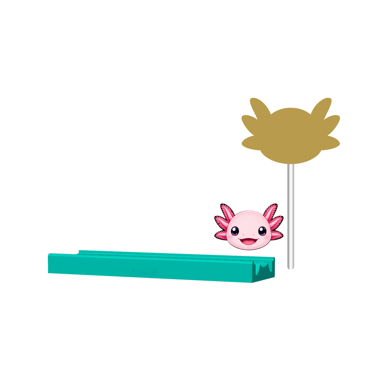 Axolotl Cake Pop Mold |Deluxe Cutter, Popper, and Tray Option