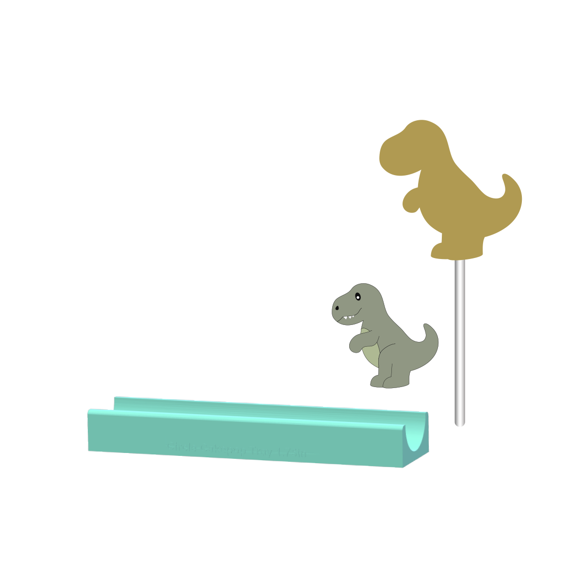 T-Rex Cake Pop Mold |Deluxe Cutter, Popper, and Tray Option