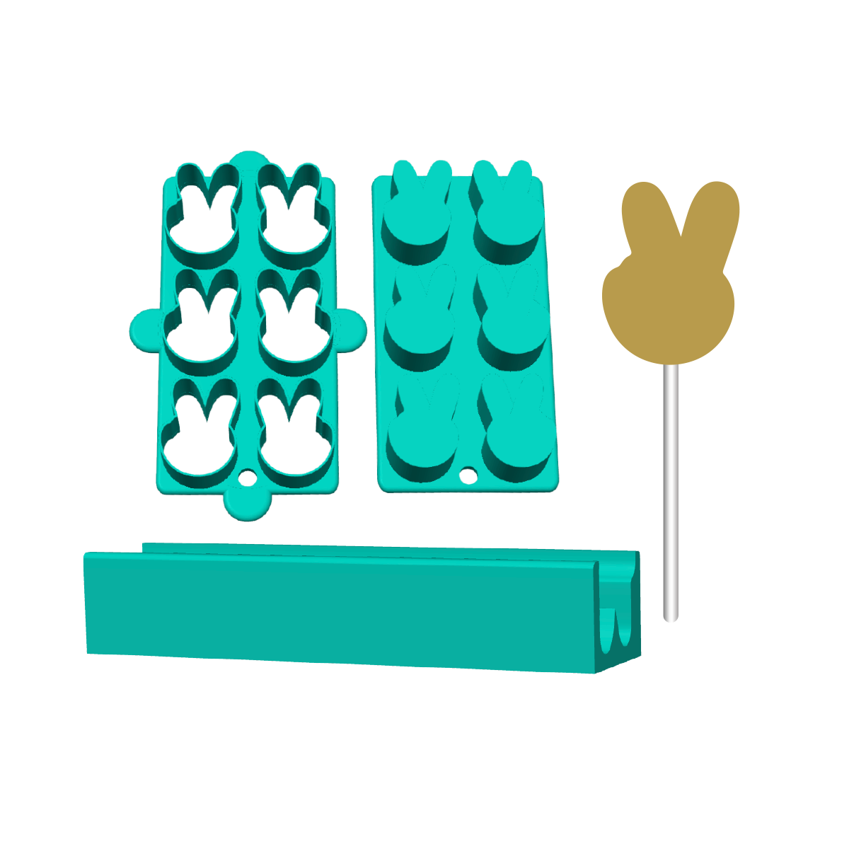 Peace Hand Cake Pop Mold | Deluxe 6 in 1 Multi-Popper, and Tray Option