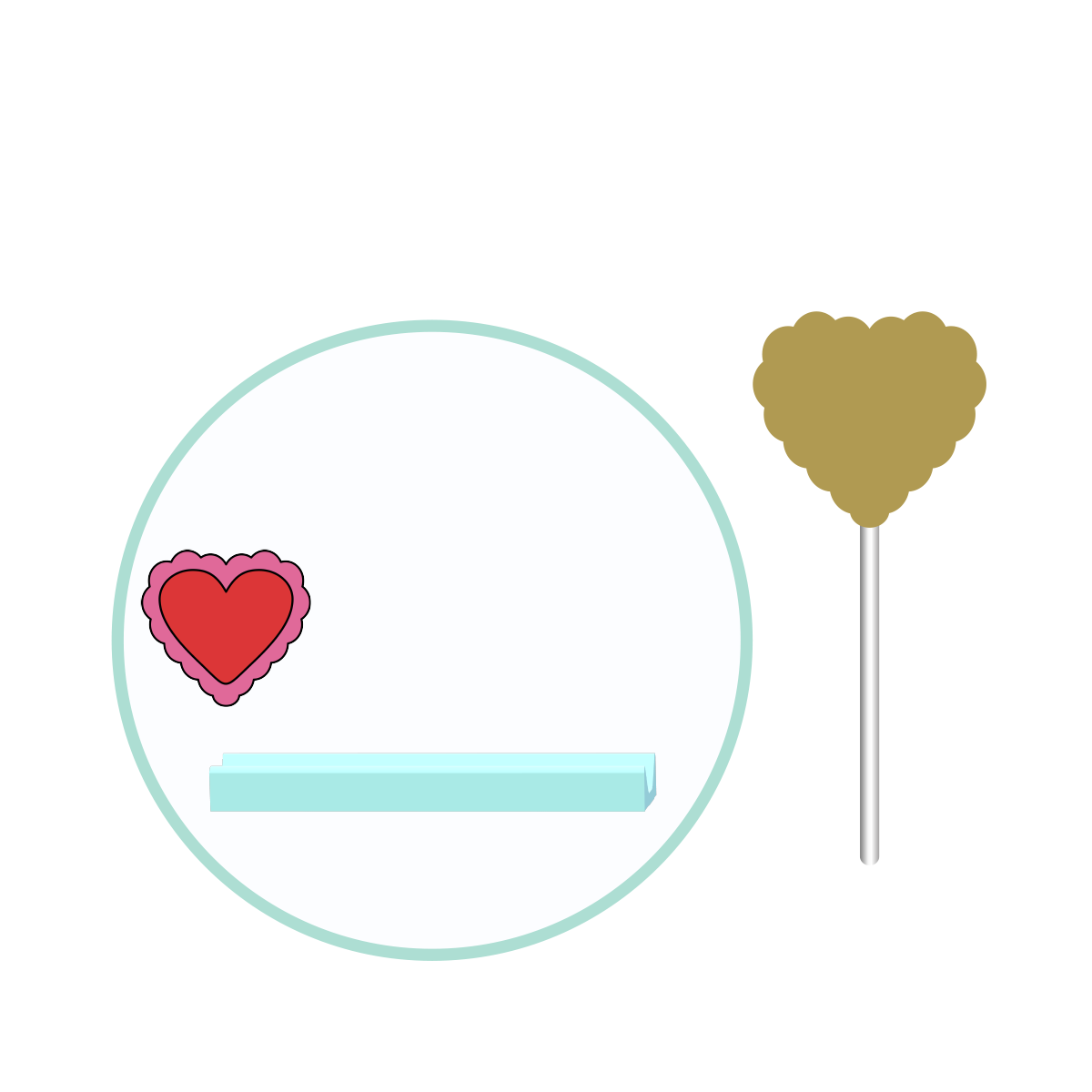 Valentines Scalloped Heart Cake Pop Mold | Deluxe Cutter, Popper, and Tray Option