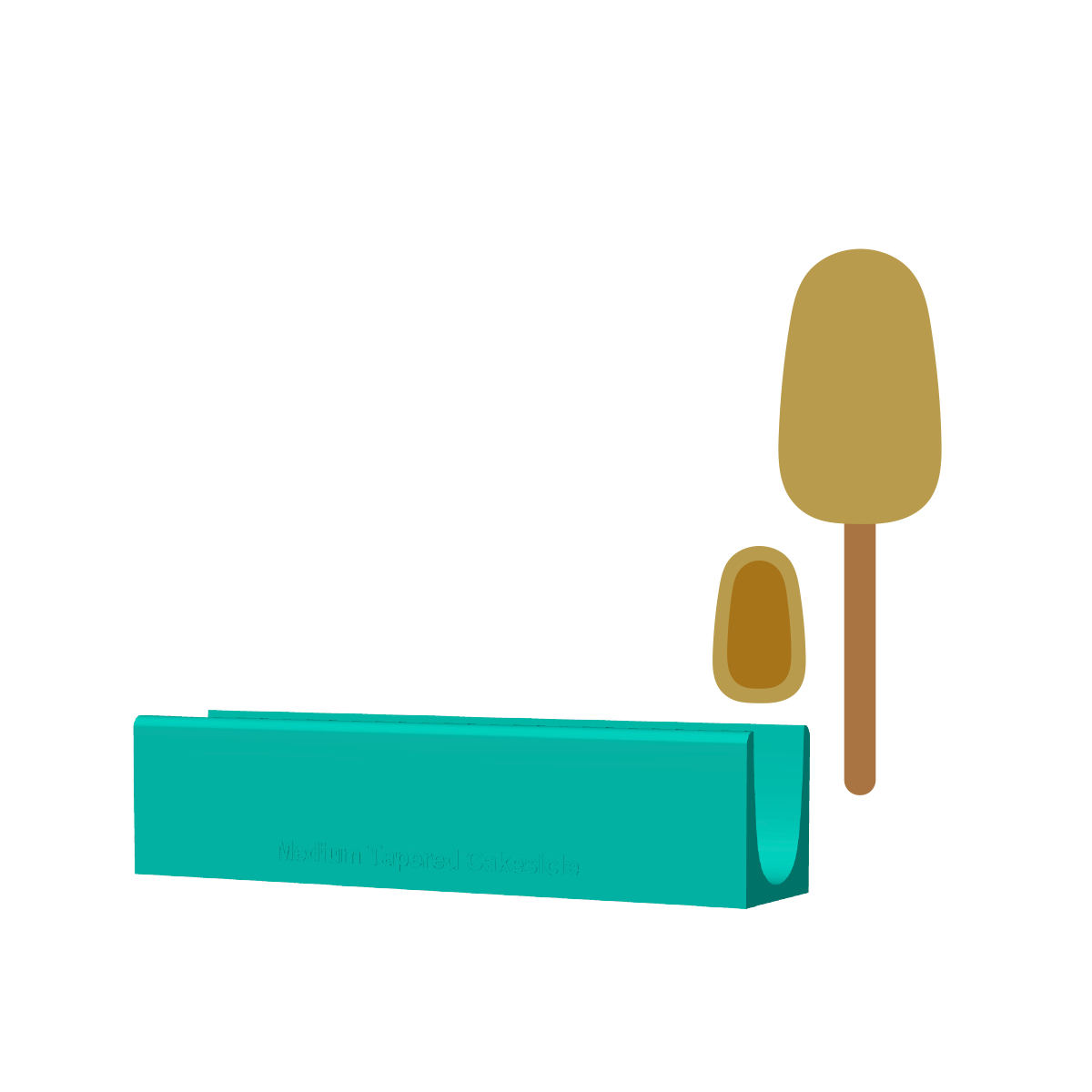 Medium Tapered Stuffed Cakesicle Mold with Filling Embosser | Deluxe Cutter, Popper and Tray Options