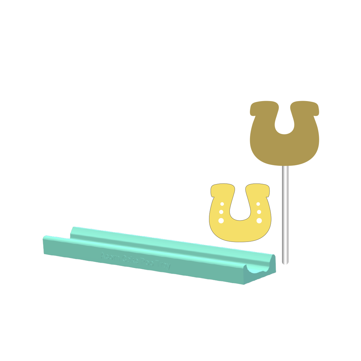 Horseshoe Cake Pop Mold |Deluxe Cutter, Popper, and Tray Option