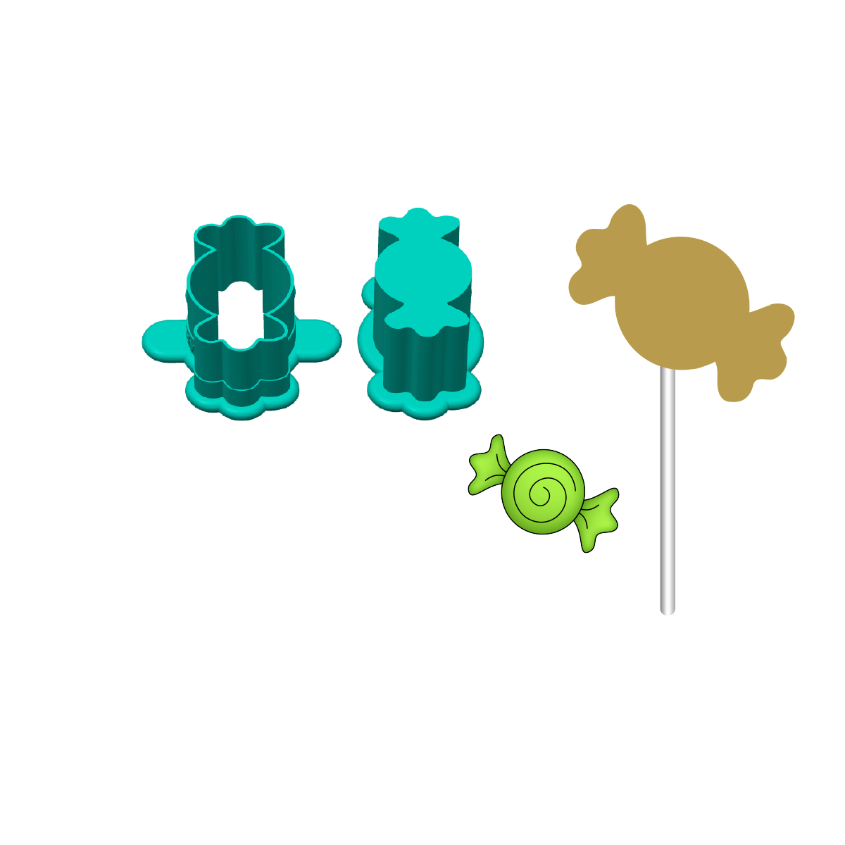 Candy Cake Pop Mold | Deluxe Cutter, Popper, and Tray Options