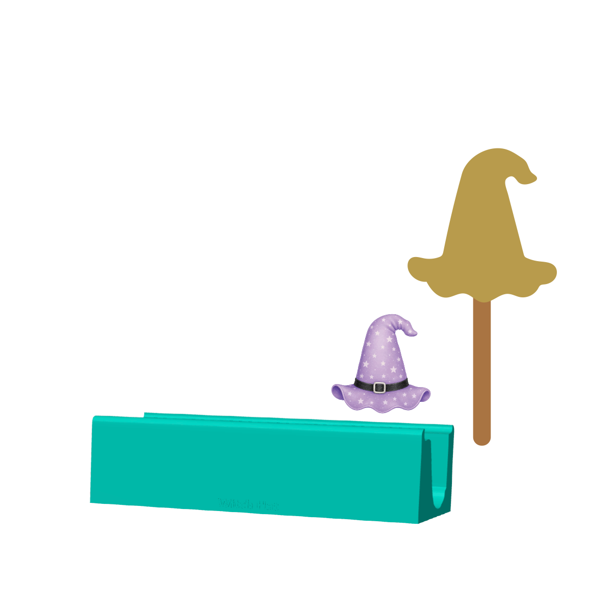 Witch Hat Cakesicle Mold | Deluxe Cutter, Popper and Tray Options