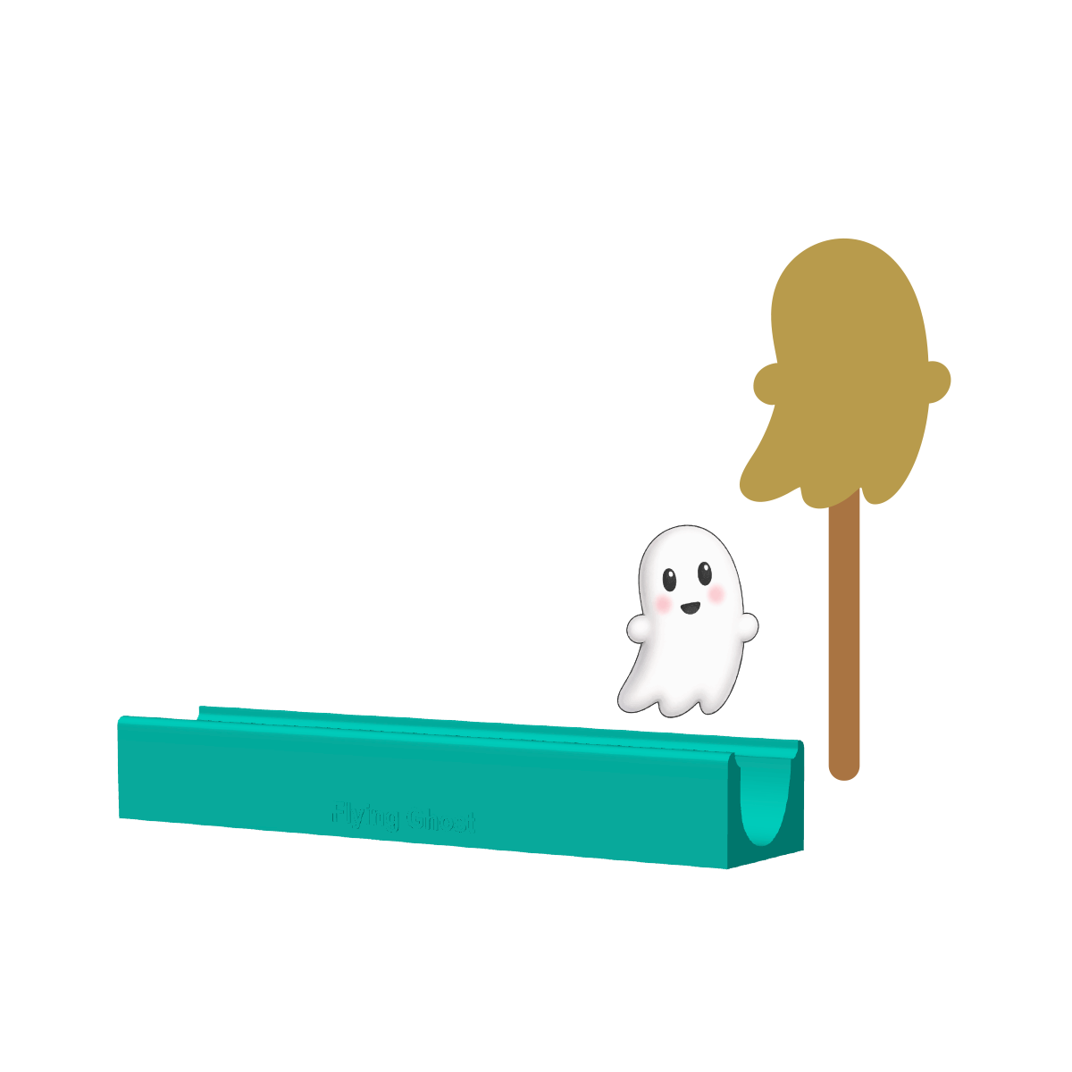 Flying Ghost Cakesicle Mold | Deluxe Cutter, Popper and Tray Options
