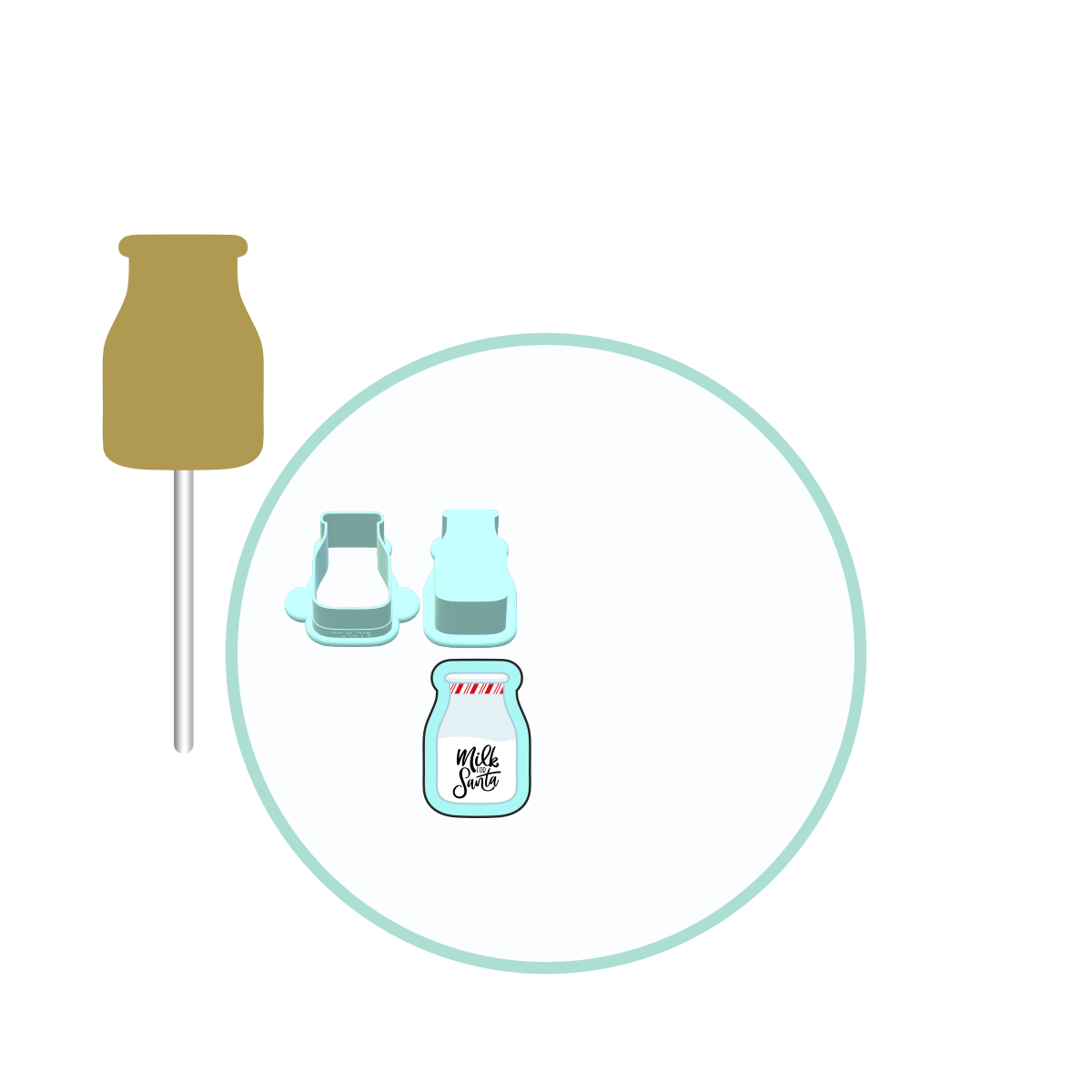 Milk & Cookies Cake Pop Mold | Deluxe Cutter, Popper, and Tray Option