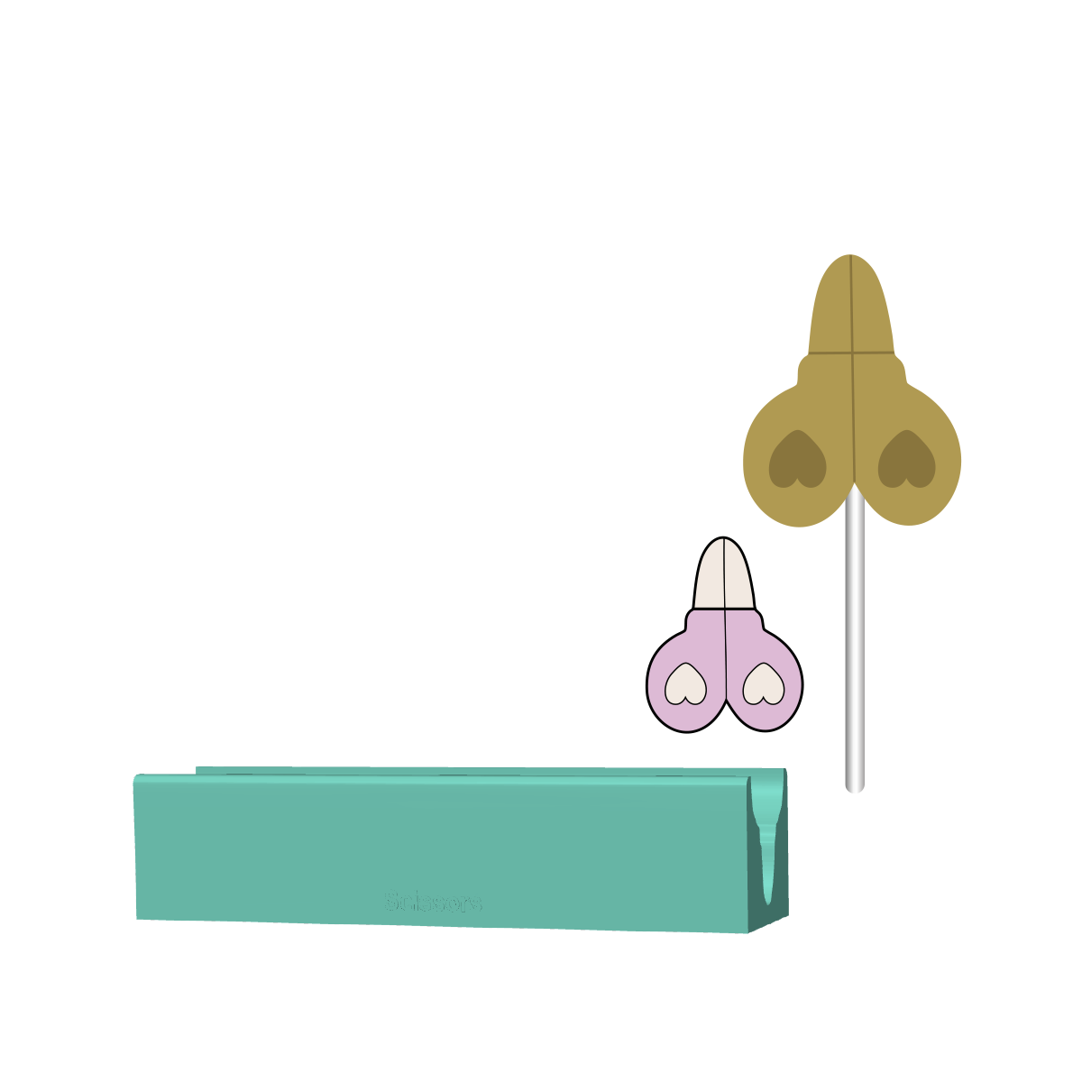 Scissors Cake Pop Mold |Deluxe Cutter, Popper, and Tray Option