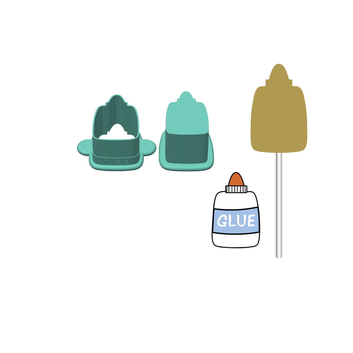 Glue Cake Pop Mold |Deluxe Cutter, Popper, and Tray Option