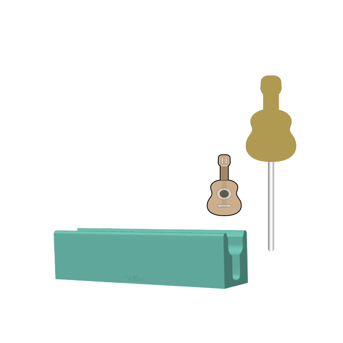 Guitar Cake Pop Mold |Deluxe Cutter, Popper, and Tray Option
