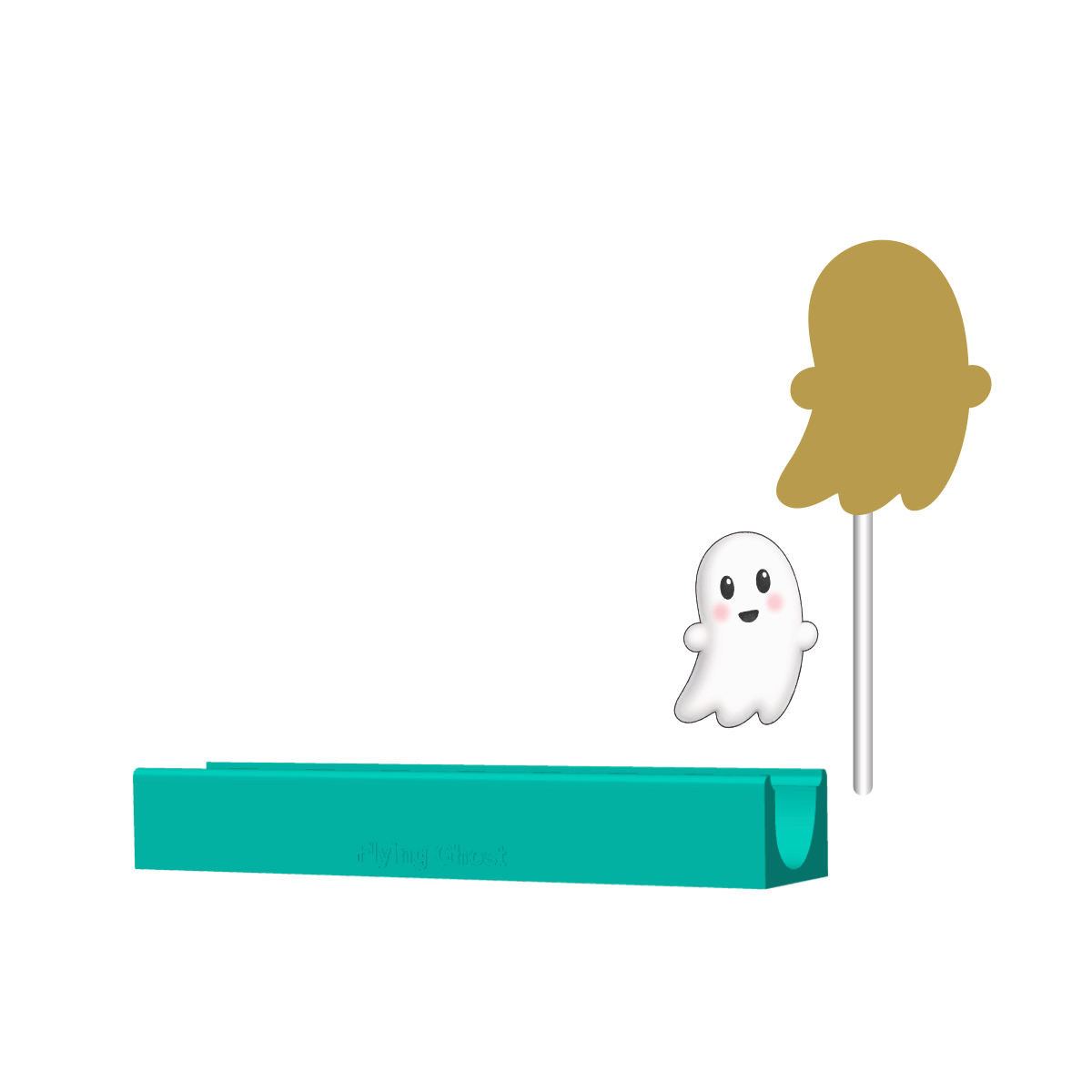 Flying Ghost Cake Pop Mold | Deluxe Cutter, Popper, and Tray Options