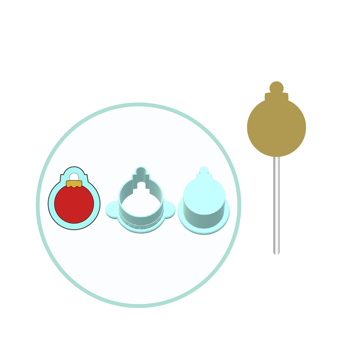 Christmas Ornament Cake Pop Mold | Deluxe Cutter, Popper, and Tray Option