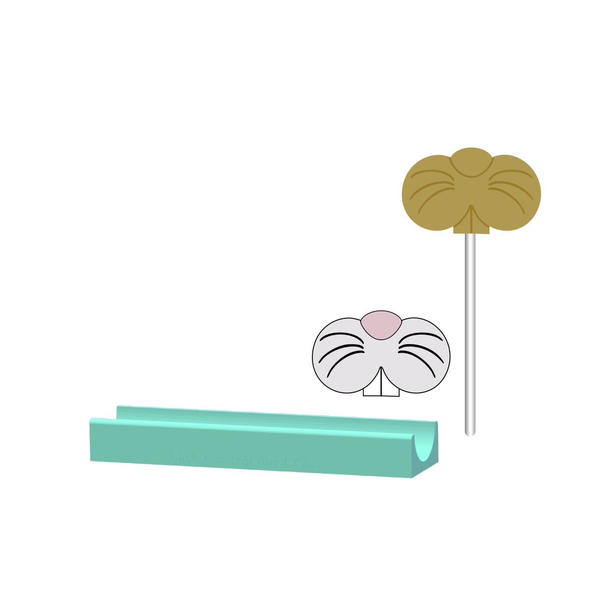 Bunny Face Cake Pop Mold |Deluxe Cutter, Popper, and Tray Option