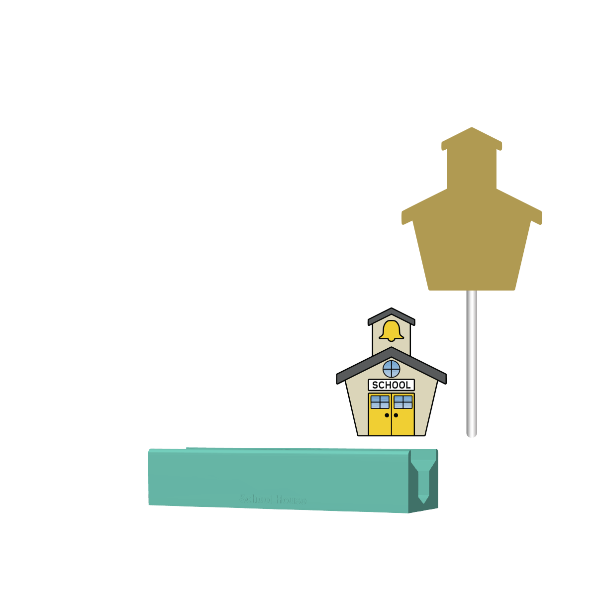School House Cake Pop Mold |Deluxe Cutter, Popper, and Tray Option