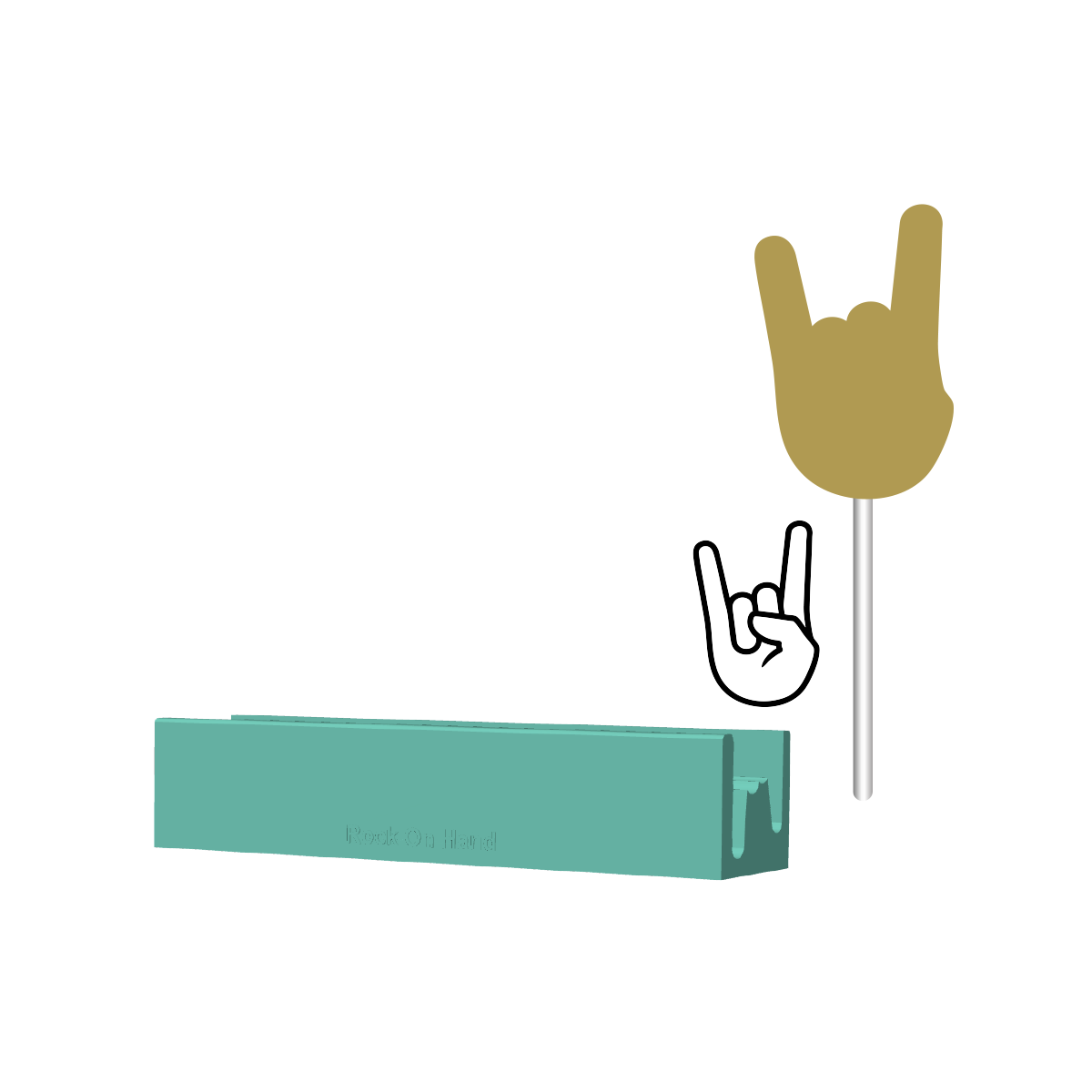 Rock On Hand Cake Pop Mold |Deluxe Cutter, Popper, and Tray Option