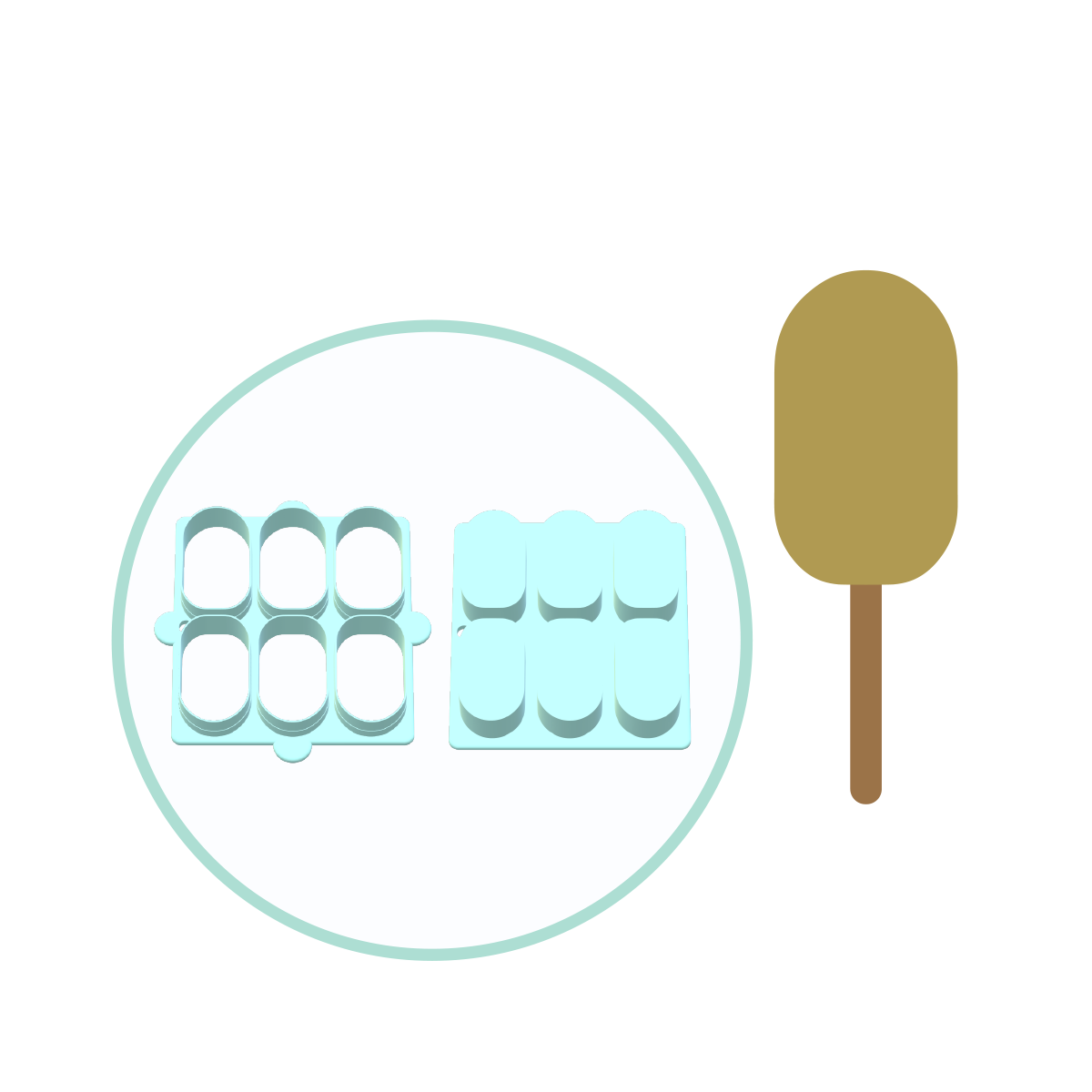 Cakesicle Mold | Large 3in x 1.75in Deluxe Cutter, Popper and Tray