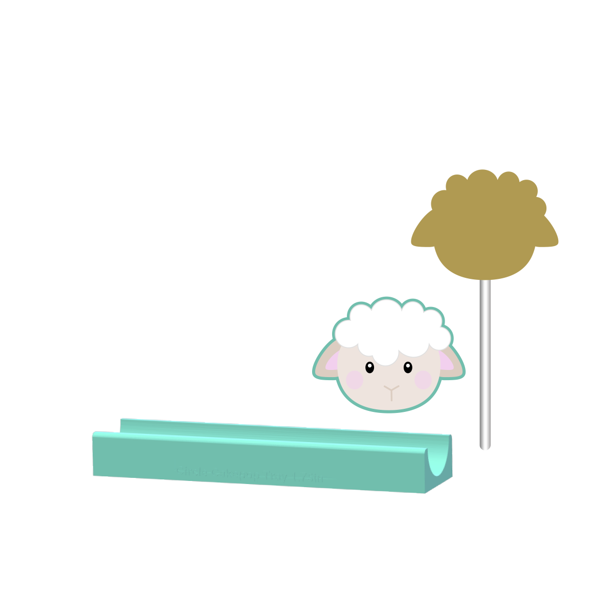 Lamb Face Cake Pop Mold |Deluxe Cutter, Popper, and Tray Option