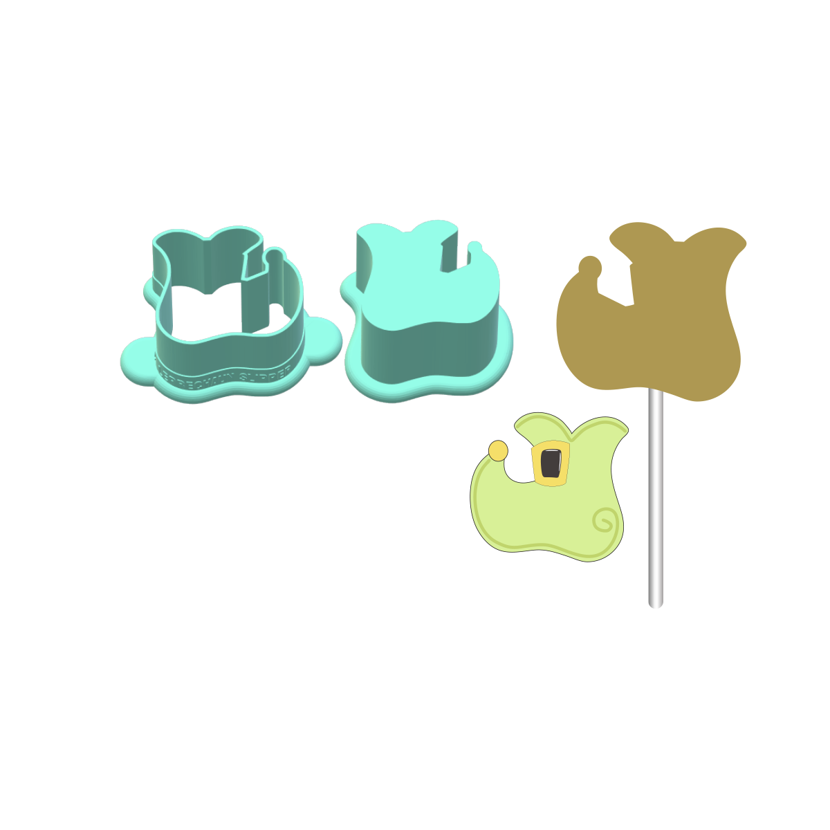 Leprechaun Slipper Cake Pop Mold |Deluxe Cutter, Popper, and Tray Option