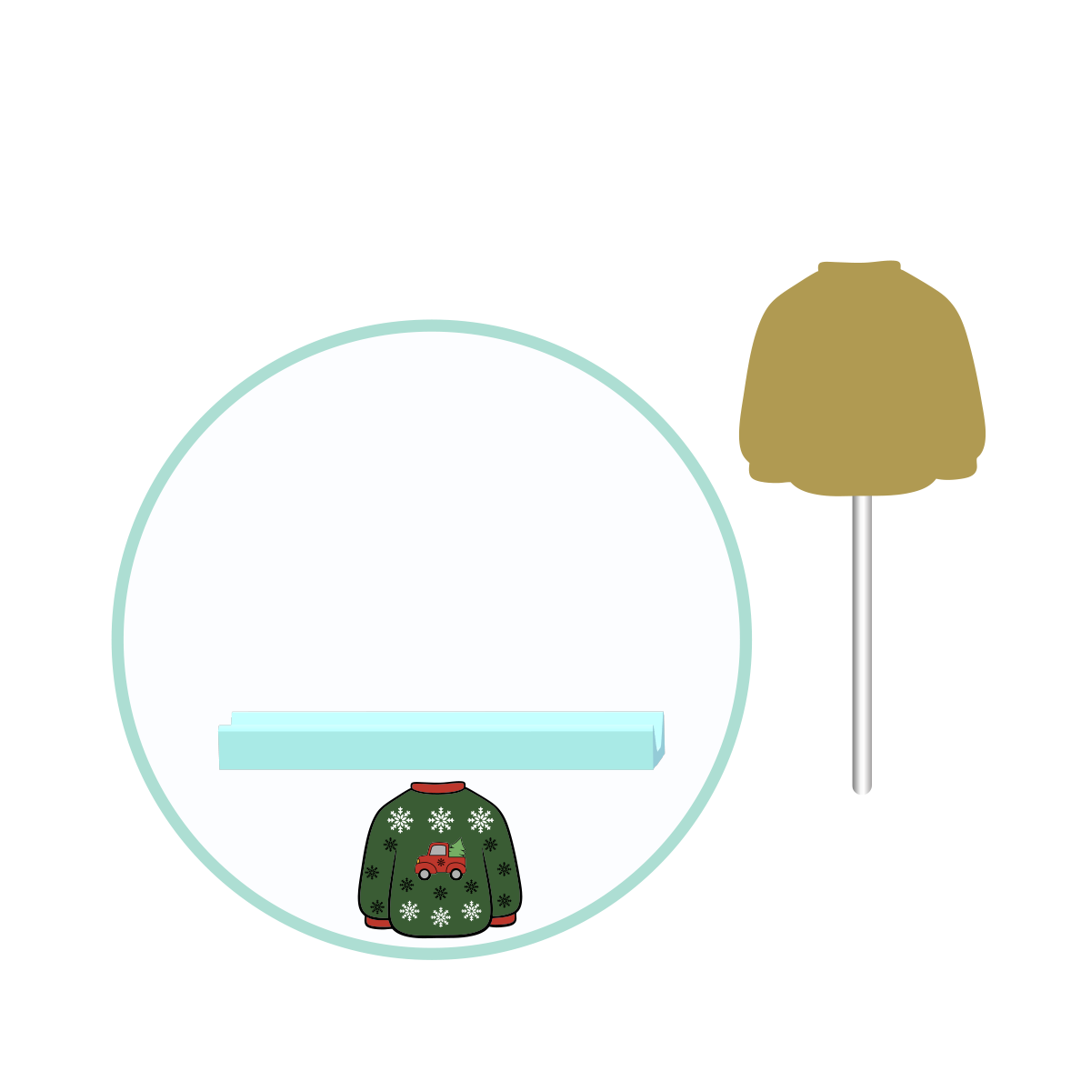 Christmas Ugly Sweater Cake Pop Mold | Deluxe Cutter, Popper, and Tray Option