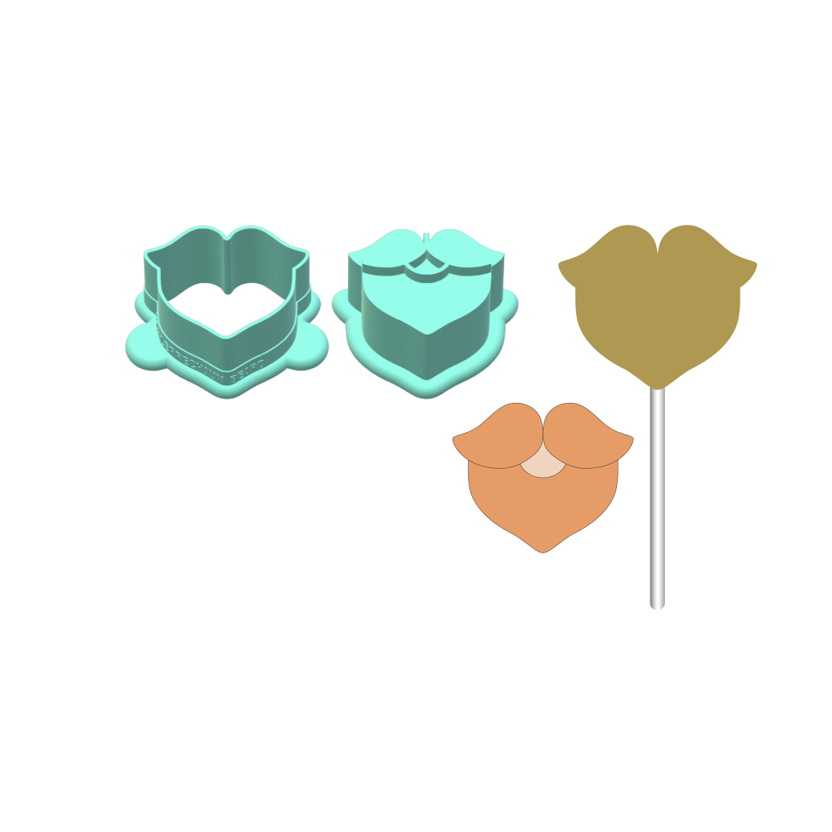 Leprechaun Beard Cake Pop Mold |Deluxe Cutter, Popper, and Tray Option