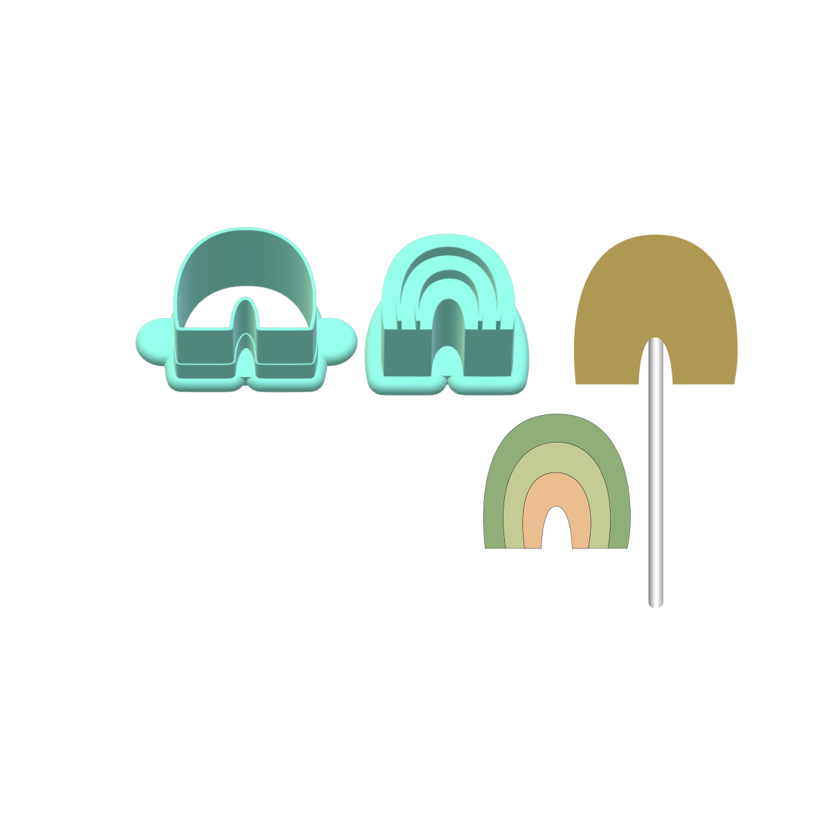 Rainbow Cake Pop Mold |Deluxe Cutter, Popper, and Tray Option