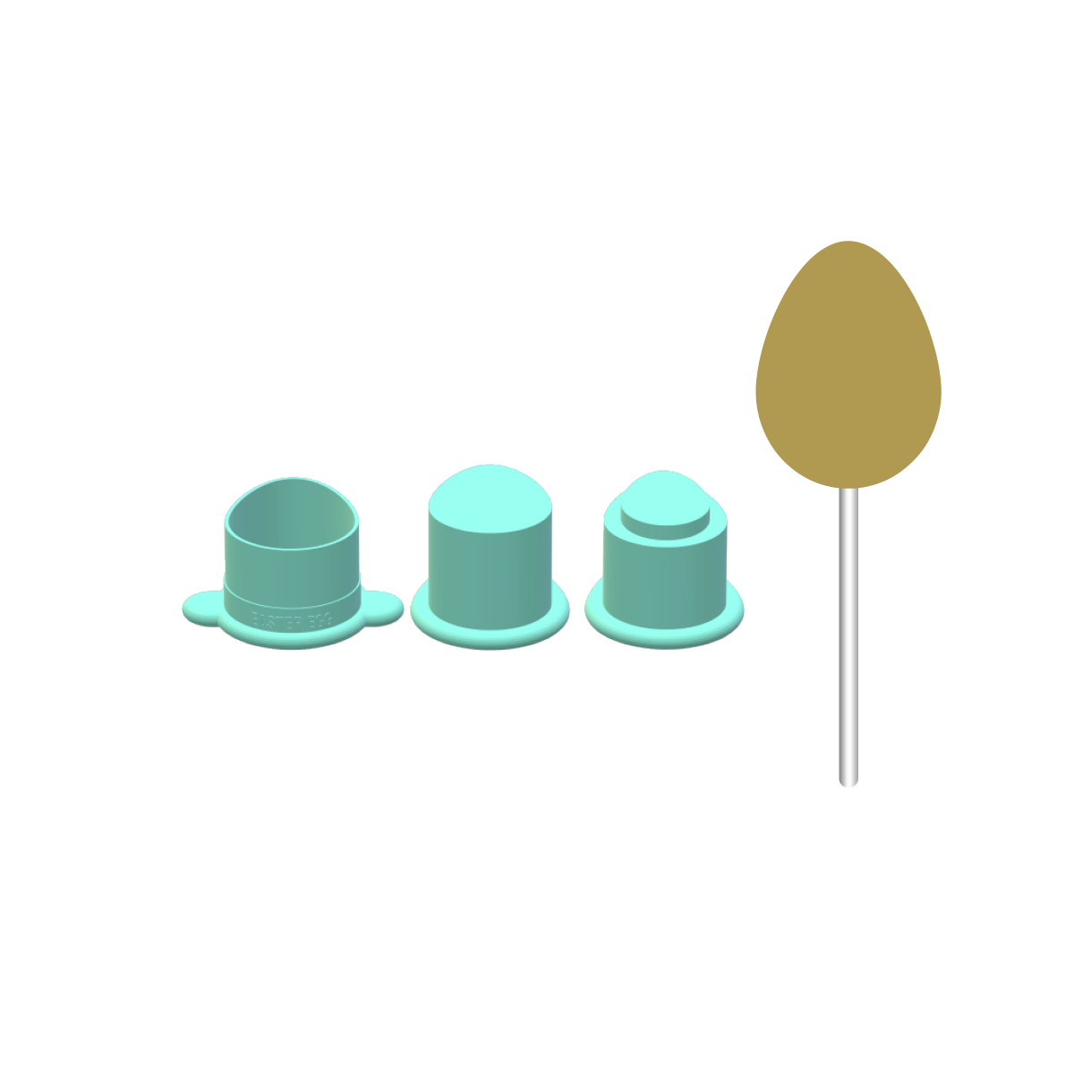 Stuffed Easter Egg Cake Pop Mold with Filling Embosser