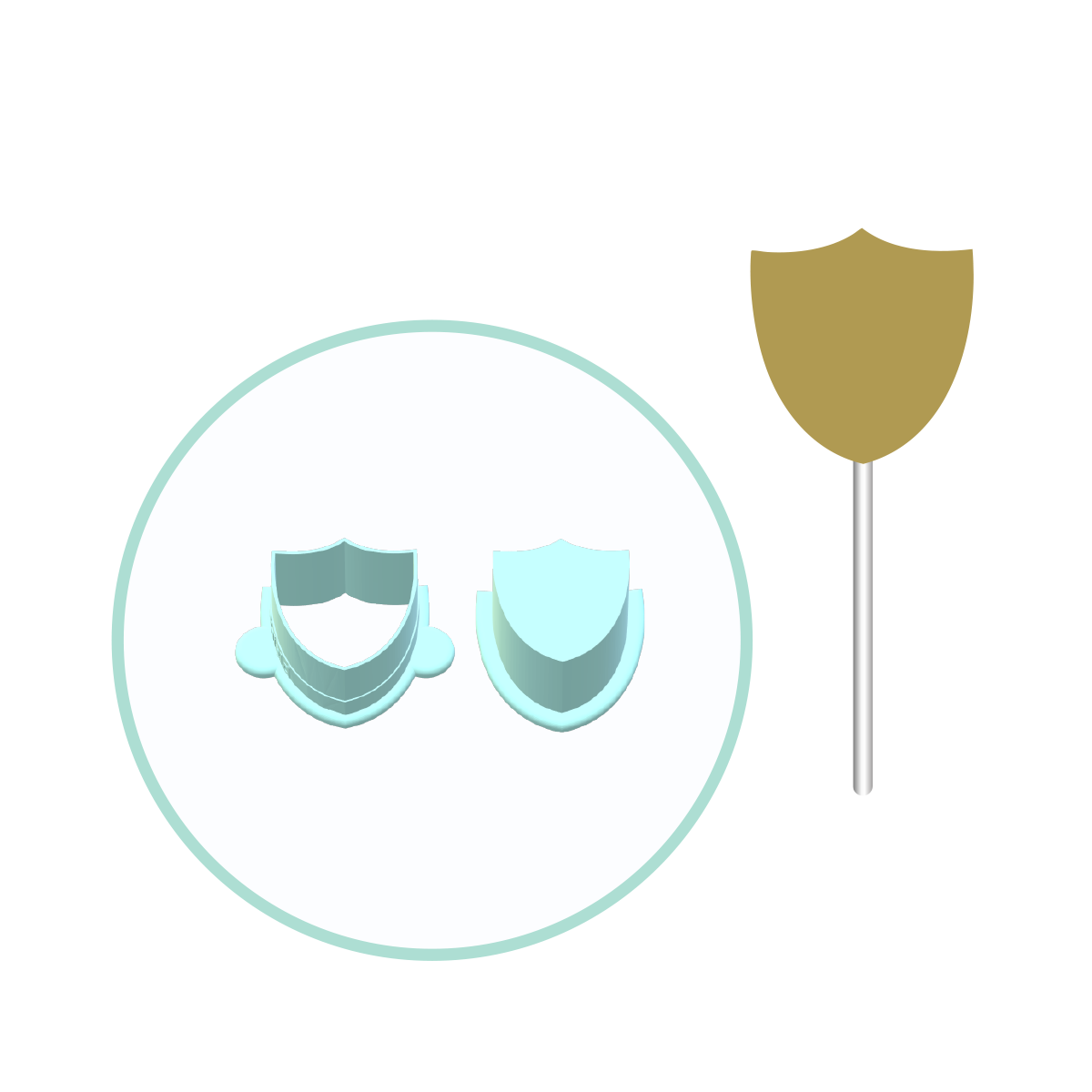 Shield Cake Pop Mold | Deluxe Cutter, Popper