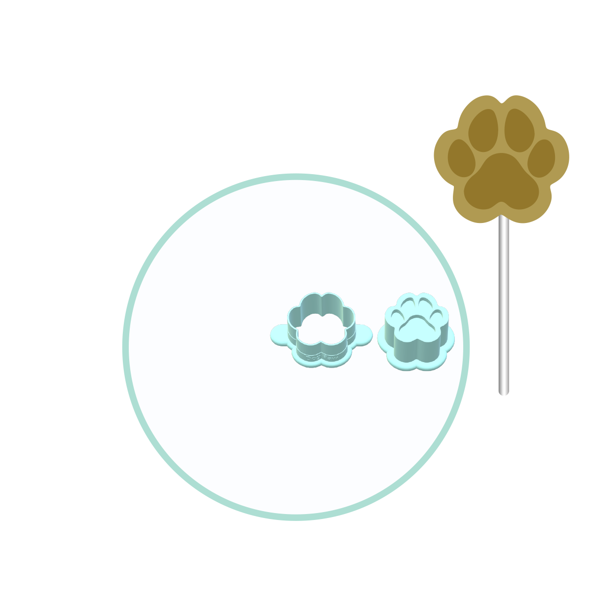 Dog Paw Cake Pop Molds