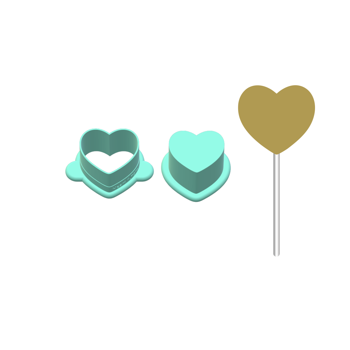 Heart Cake Pop Mold | Deluxe Cutter, Popper, and Tray Option