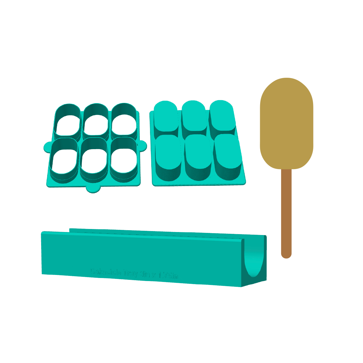 Large 6 in 1 Multi Cutter Cakesicle Mold | Deluxe Cutter, Popper and Tray Options