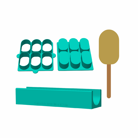Large 6 in 1 Multi Cutter Cakesicle Mold | Deluxe Cutter, Popper and Tray Options
