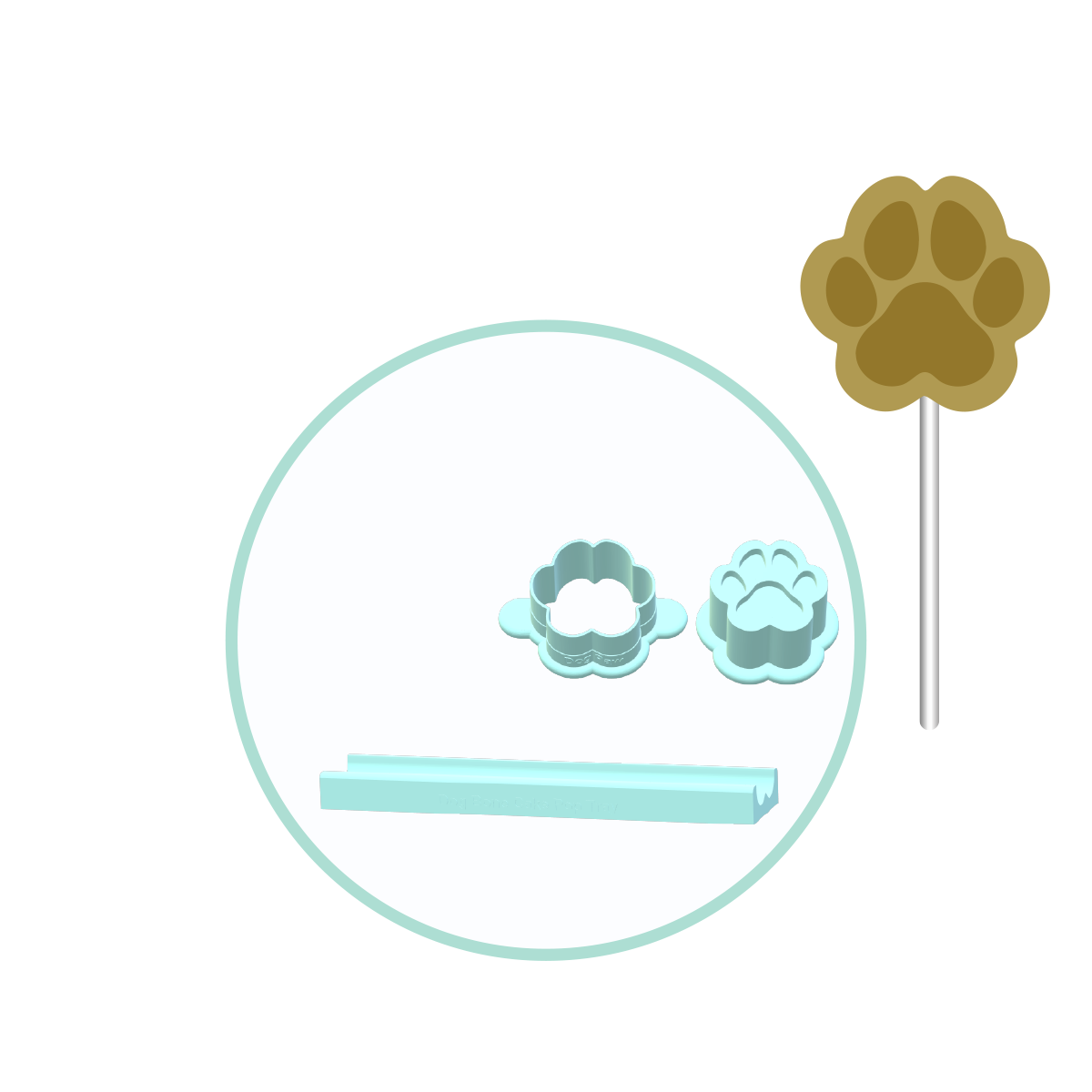 Dog Paw Cake Pop Molds