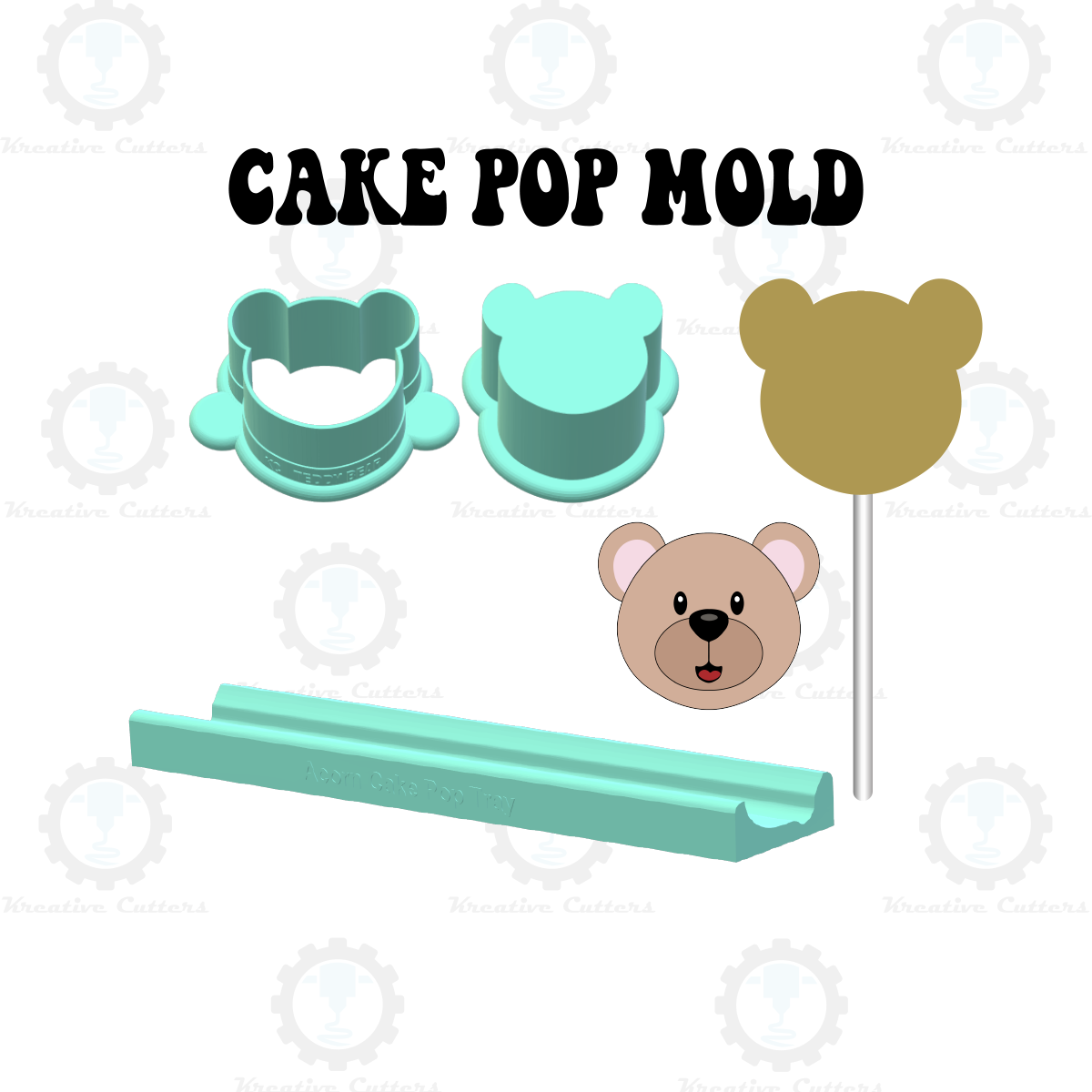 Teddy Bear Face Cake Pop Mold