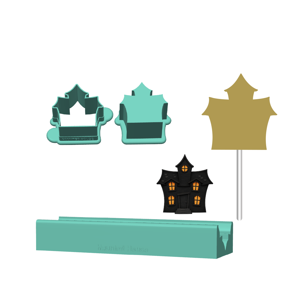 Haunted House Pop Mold | Deluxe Cutter, Popper, and Tray Options