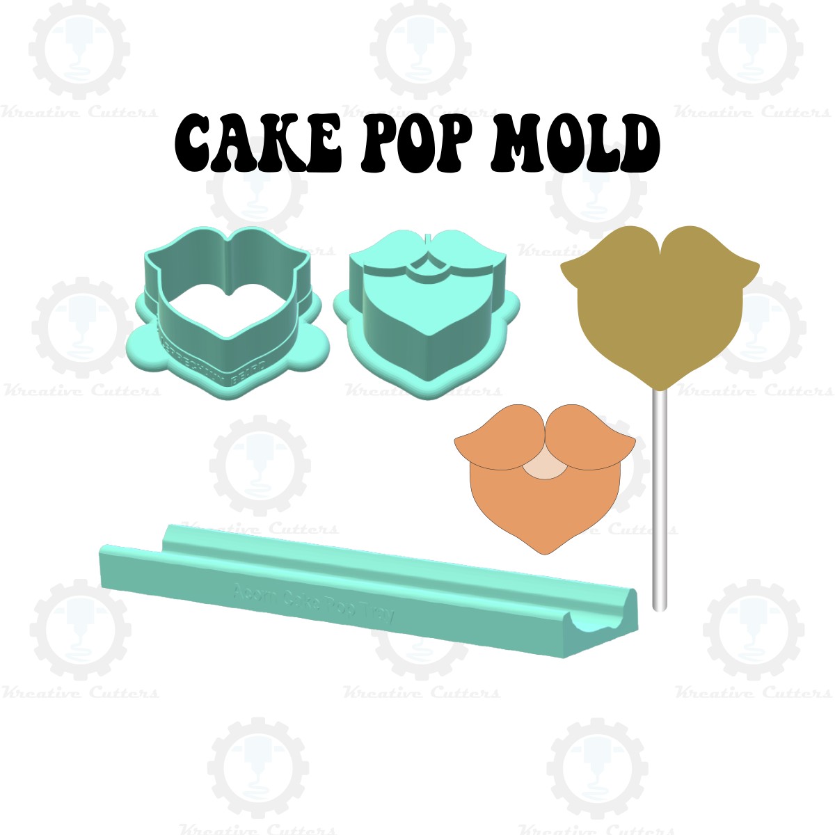 Leprechaun Beard Cake Pop Mold |Deluxe Cutter, Popper, and Tray Option