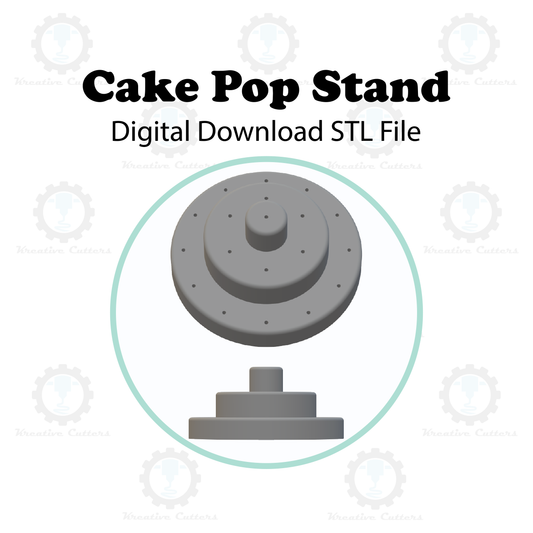 Round 3-Tier Cake Pop Display Stand with 19 Holes | Digital Download STL File